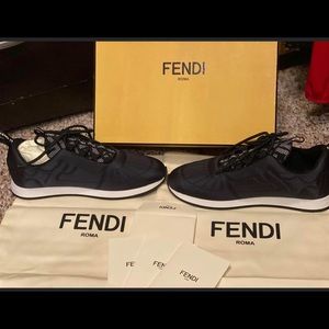 Fendi sneakers, dark blue ,  comfy, used for 1 time